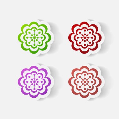 gerçekçi kağıt etiket: çiçekler. Papatya