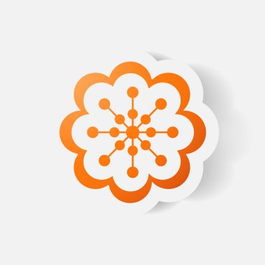 gerçekçi kağıt etiket: çiçekler. Papatya