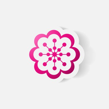 gerçekçi kağıt etiket: çiçekler. Papatya