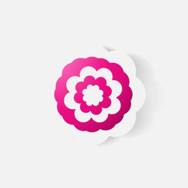 gerçekçi kağıt etiket: çiçekler. Papatya