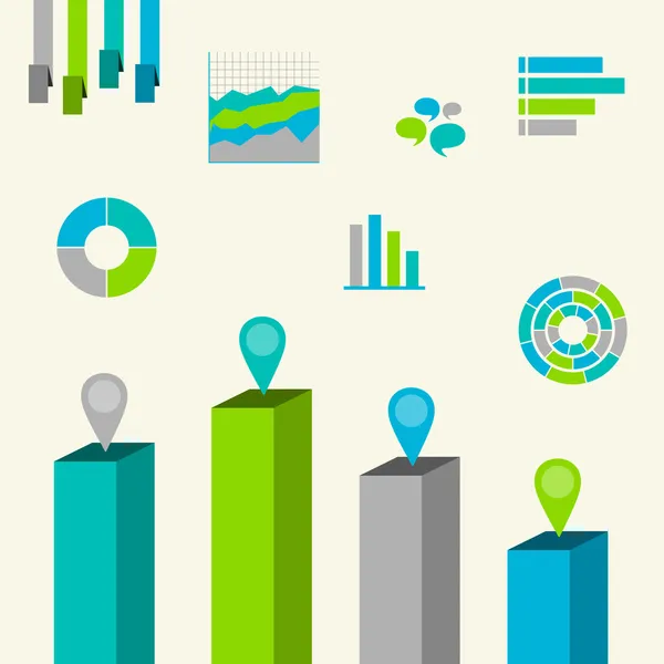 Infografik. Sæt elementer – Stock-vektor