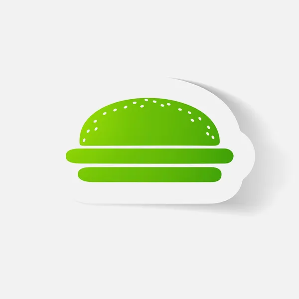 Adesivo ritagliato carta: hamburger — Vettoriale Stock