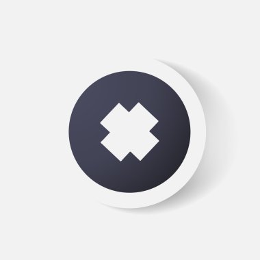 Kağıt kısaltıldı etiket: tıbbi çapraz