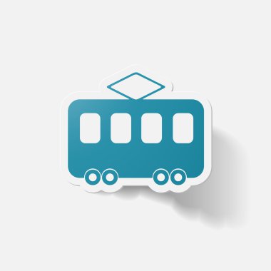 Kağıt kısaltıldı etiket: tramvay
