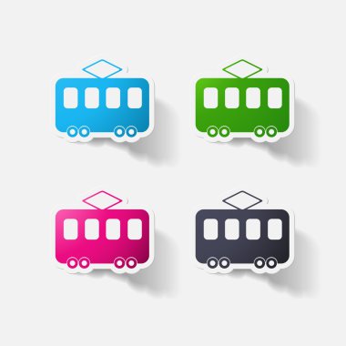 Kağıt kısaltıldı etiket: tramvay