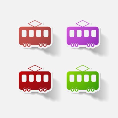 Kağıt kısaltıldı etiket: tramvay