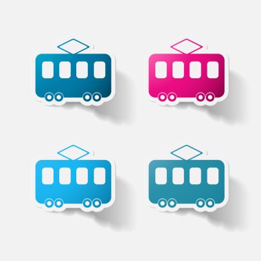 Kağıt kısaltıldı etiket: tramvay