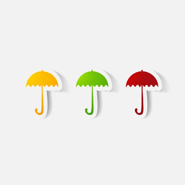 Adesivo ritagliato di carta: ombrello — Vettoriale Stock