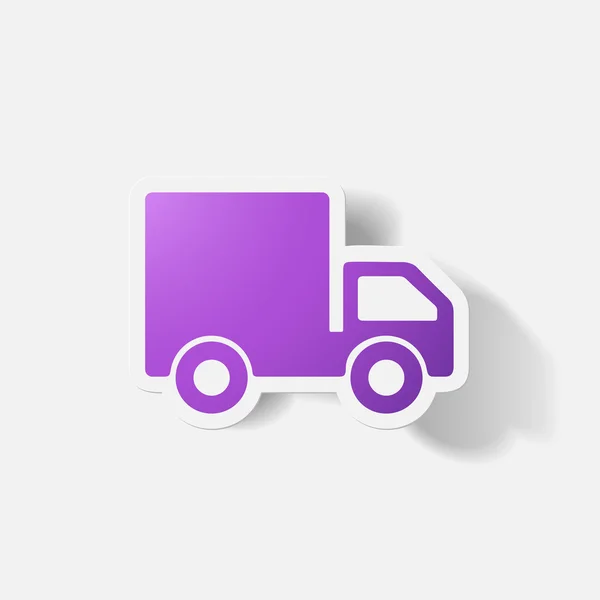 Adesivo ritagliato di carta: camion — Vettoriale Stock