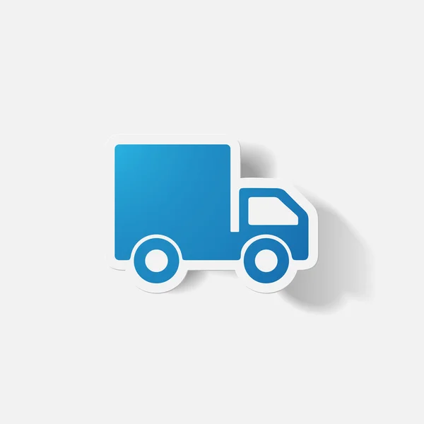 Papel clipado adesivo: caminhão — Vetor de Stock