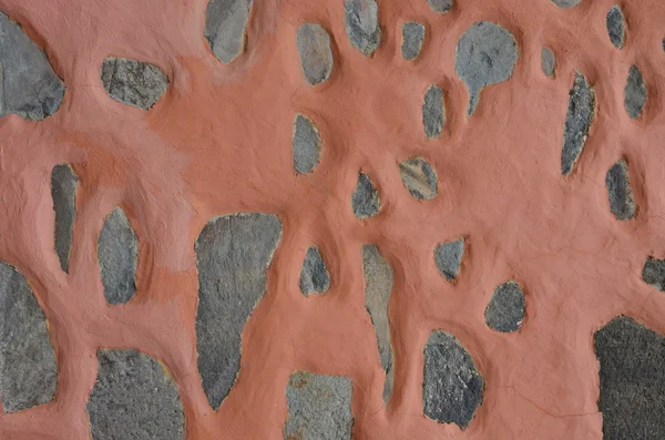 Texture del vecchio muro di pietra - rosso — Foto Stock