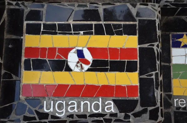 Flagge von Uganda lizenzfreie Stockfotos