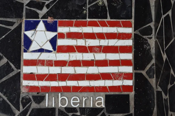 Bandiera della Liberia Immagine Stock