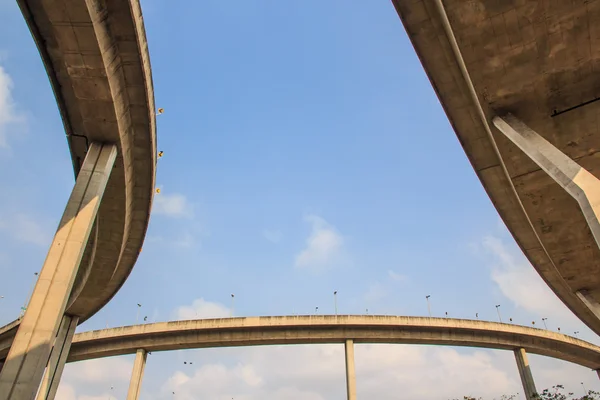 Bhumibol Bridge, The Industrial Ring Road Bridge em Bancoc, Tha — Fotografia de Stock