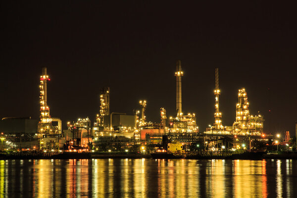 Oil Refinery at Bangkok Thailand.