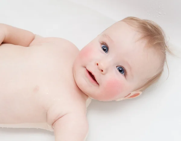 Boy in water Stock Picture