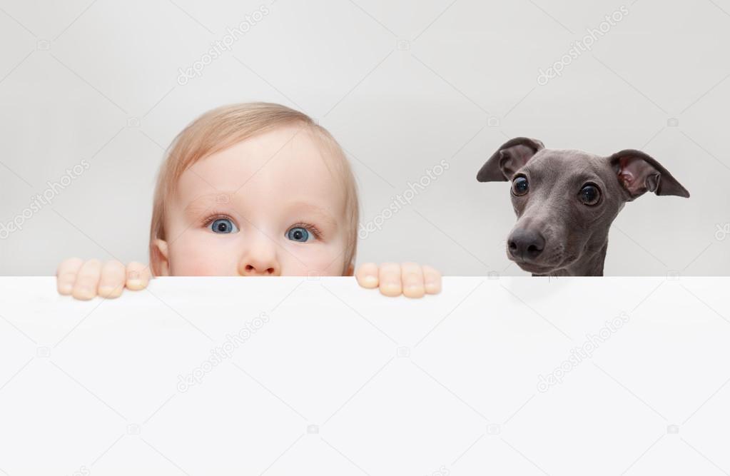 Baby and dog