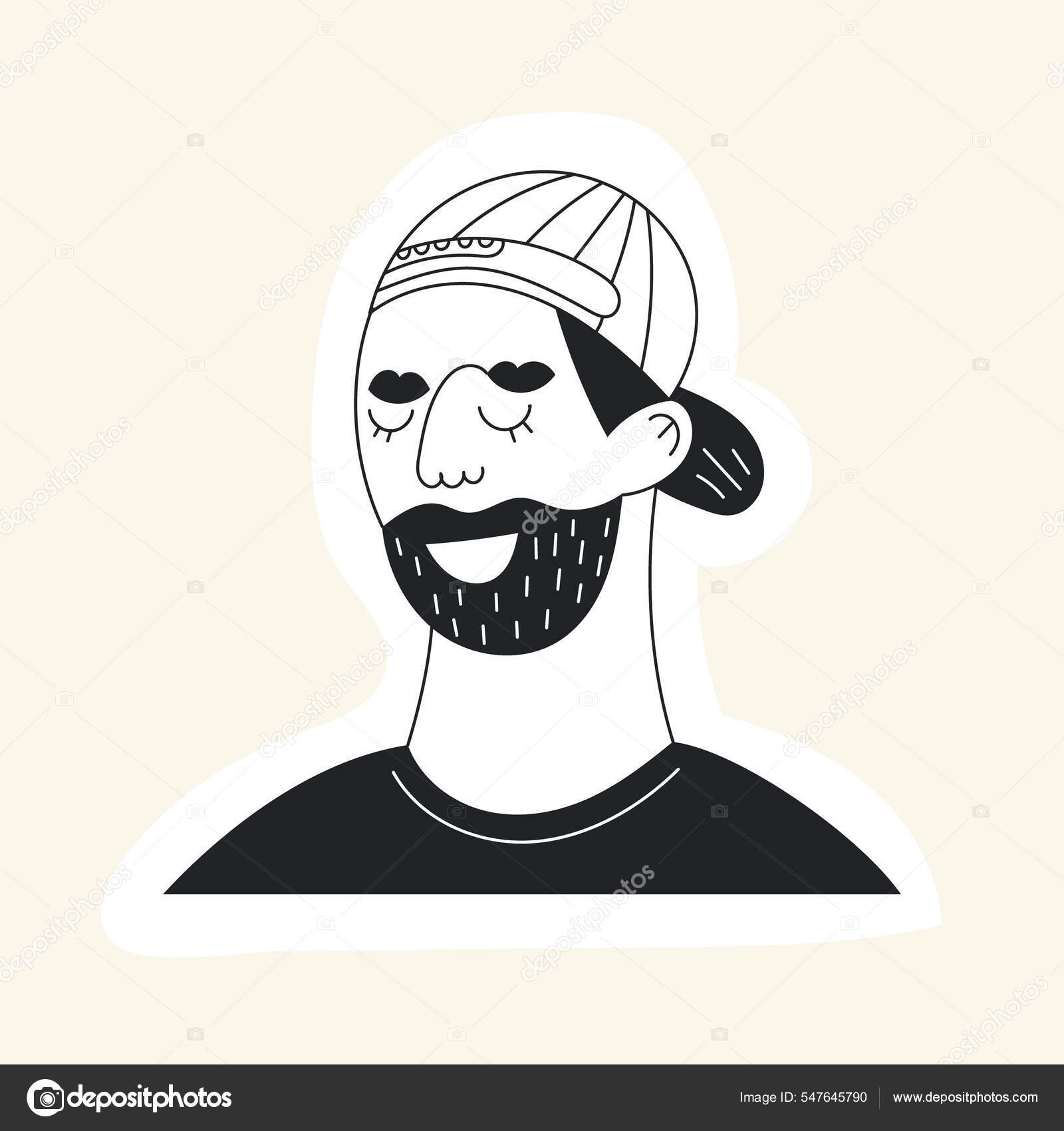 Man faced Pou | Sticker