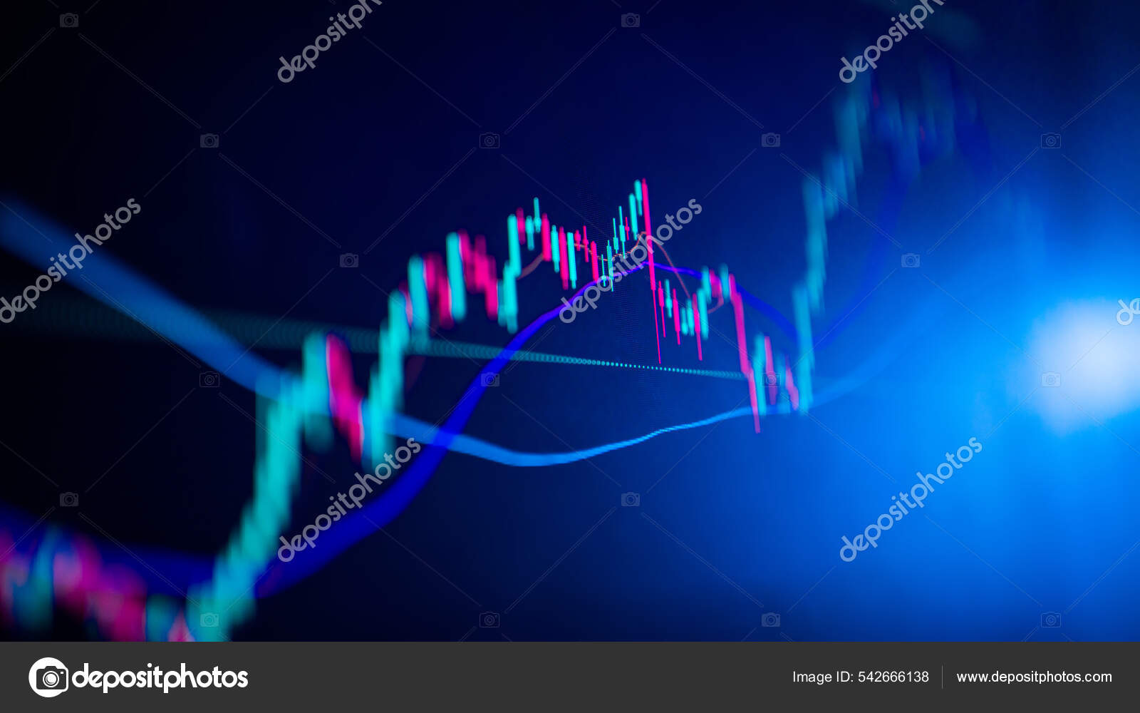 Market Volatility Crypto Trading Technical Price Graph Indicator Red Green  — Stock Photo © artitwpd #542666138