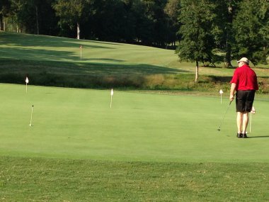 Golf dersi, pratik golf.