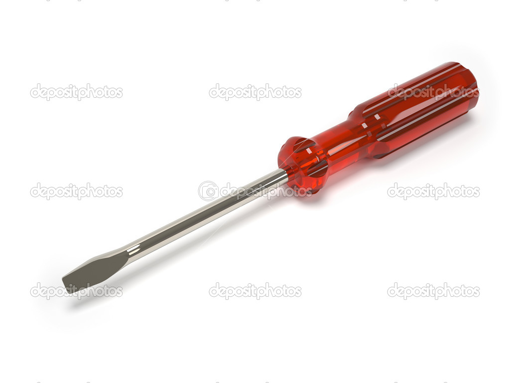 red transparent screwdriver