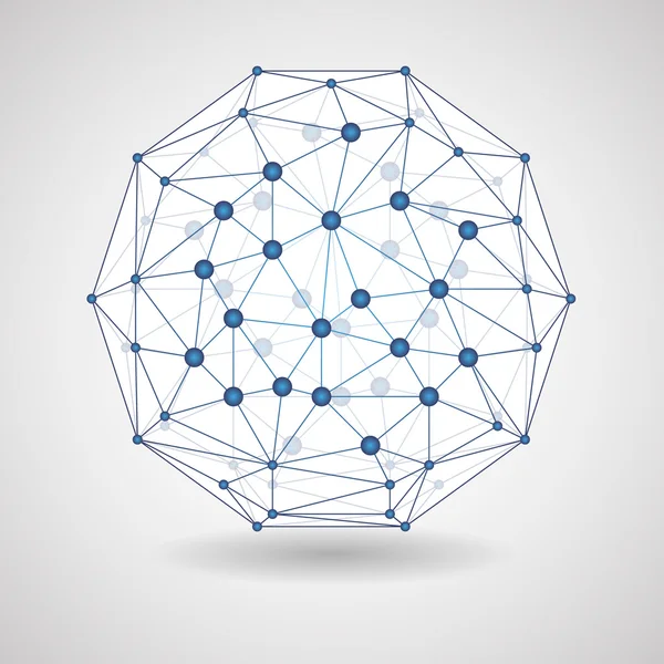 De moleculen in de cirkel — Stockvector