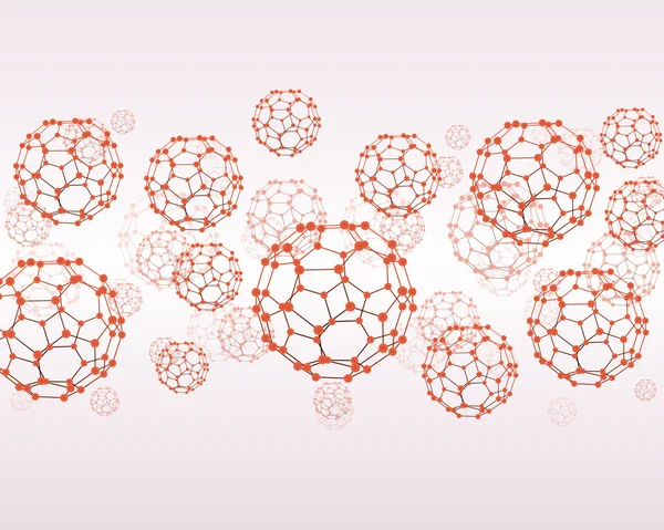 Gruppo di legami molecolari sferici nel vettore — Vettoriale Stock