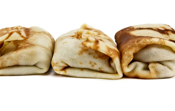 Pancakes isolated on white — Stock Photo, Image