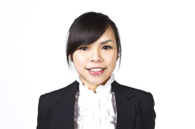 Beyaz arka planda izole iş kadını