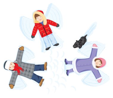 Snow angels clipart