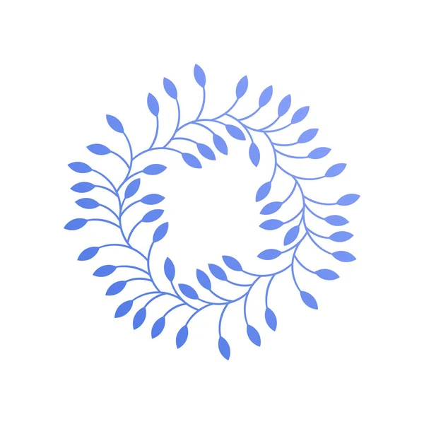 Plantilla Logotipo Floral Emblema Vector Stock Hecho Con Hojas Spa — Vector de stock