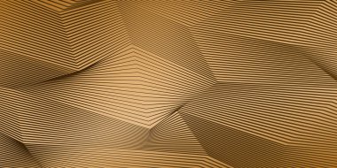 Altın renklerle soyut geometrik arkaplan. Banner şablonu. Stok vektör illüstrasyonu.