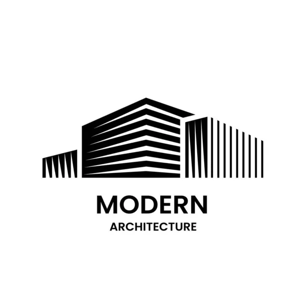Μοντέρνα Αρχιτεκτονική Λογότυπο Πρότυπο Σχεδιασμού Έμβλημα Διανύσματος Εικονογράφηση Αρχείου