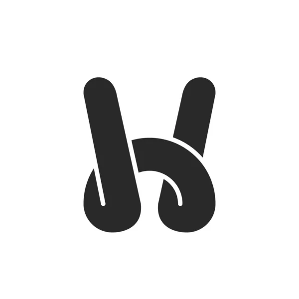Letter Logo Ontwerp Template Monochrome Vector Embleem Voorraadvector Illustratie — Stockvector