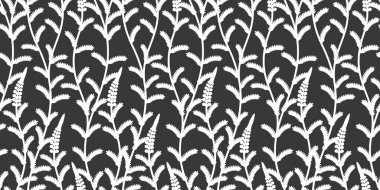 Heather 'ın arka planı tek renk. Calluna 'nın dalları. Stok vektör illüstrasyonu