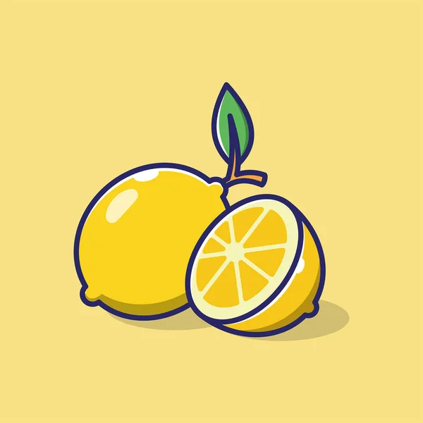 Limones Simple Vector Clipart — Archivo Imágenes Vectoriales