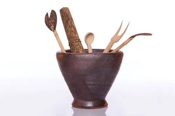 Kuchyňské dřevěné nástroje — Stock fotografie