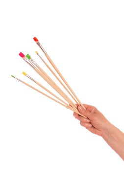 Elimde Boya fırçaları