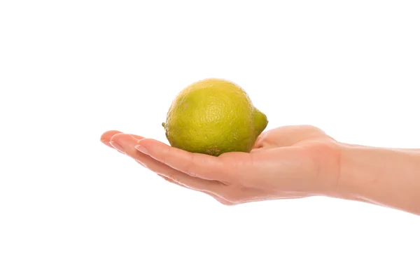 Hand with lemon — Stock Photo, Image