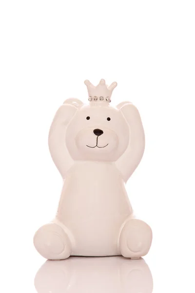 Biały niedźwiedź ceramiczne — Zdjęcie stockowe
