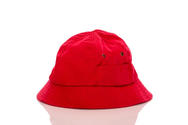Rode visser hoed Stockfoto