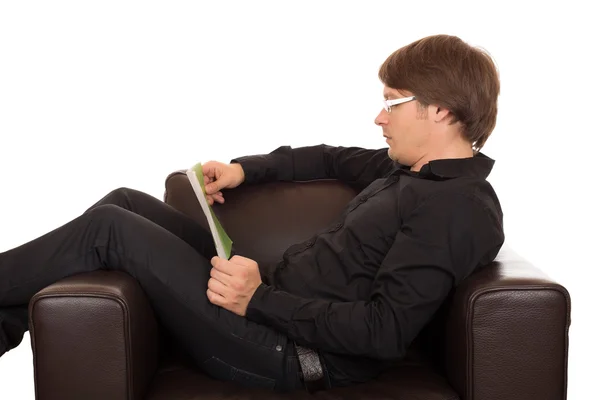 Man reading a book — Stock Photo, Image