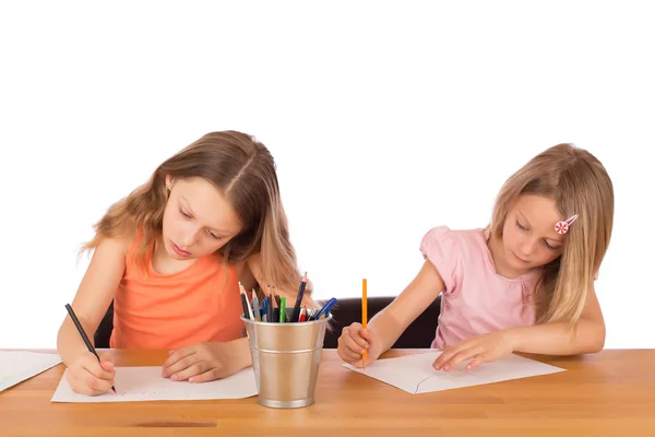 Children draw a drawing — Stock Photo, Image