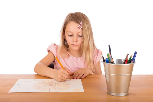 Niño dibujar un cuadro — Foto de Stock