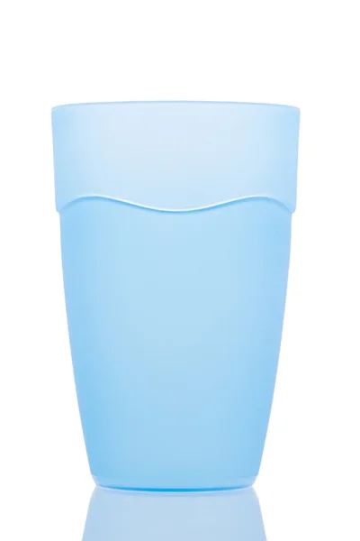 Mavi plastik cam — Stok fotoğraf