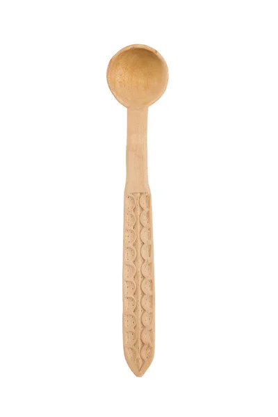 Cucchiaio di legno, comunemente usato nella preparazione degli alimenti Immagine Stock