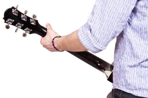 En man med gitarr — Stockfoto