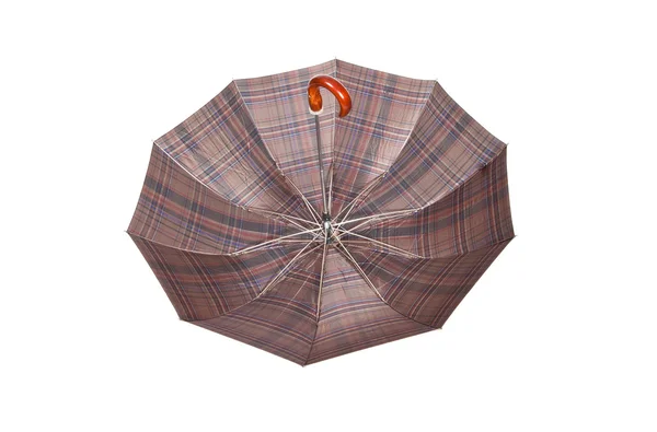 Pruhované deštník vzhůru nohama — Stock fotografie