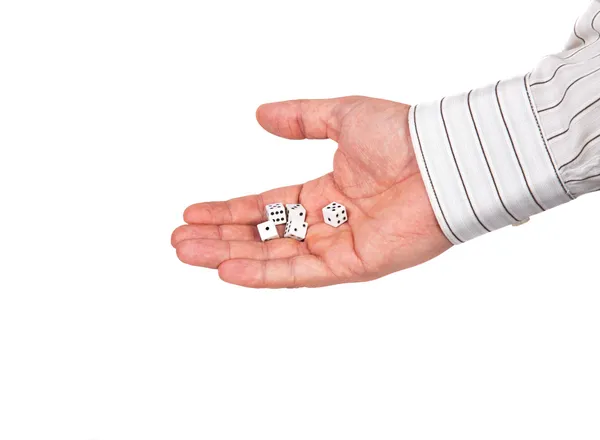 The hand with the dice — Stock Photo, Image