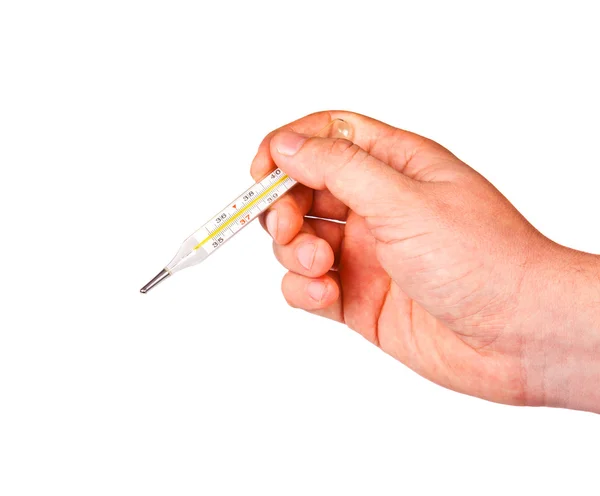 A man holding a syringe — Stock Photo, Image